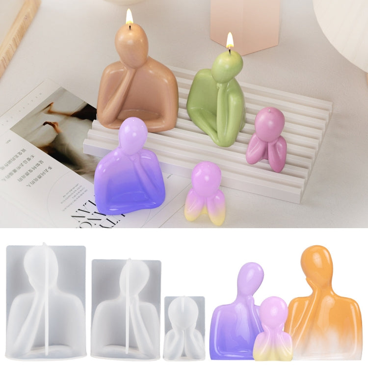 Silicone 3D Family Thinker Resin Mold for Candle Soap Epoxy Resin Art Craft Making