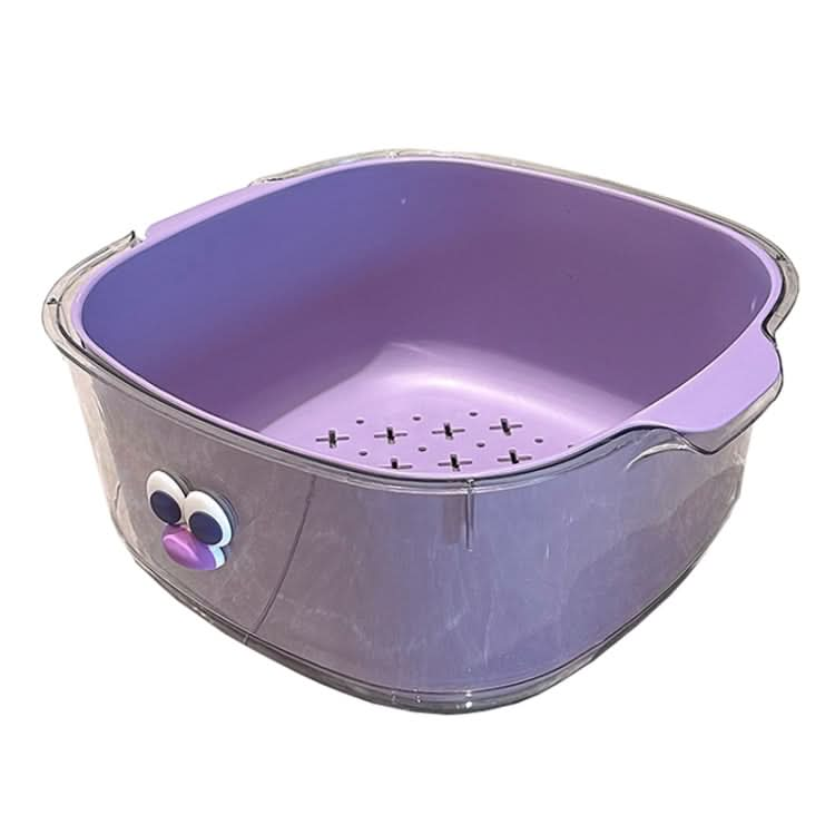 Household Dual Layer Thickened Cartoon Draining Basket Multifunctional Kitchen Dishwashing Hamper Reluova