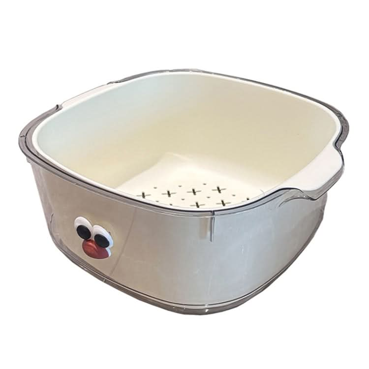 Household Dual Layer Thickened Cartoon Draining Basket Multifunctional Kitchen Dishwashing Hamper Reluova