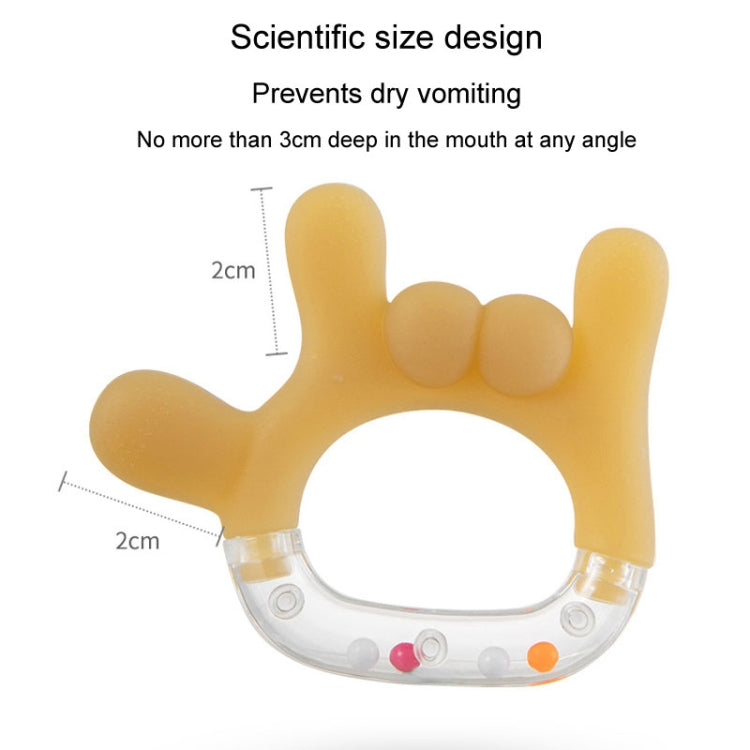 Rattle Baby Teether Soothing Pacifier Teething Stick Newborn Anti-Eating Hand Silicone Toy My Store