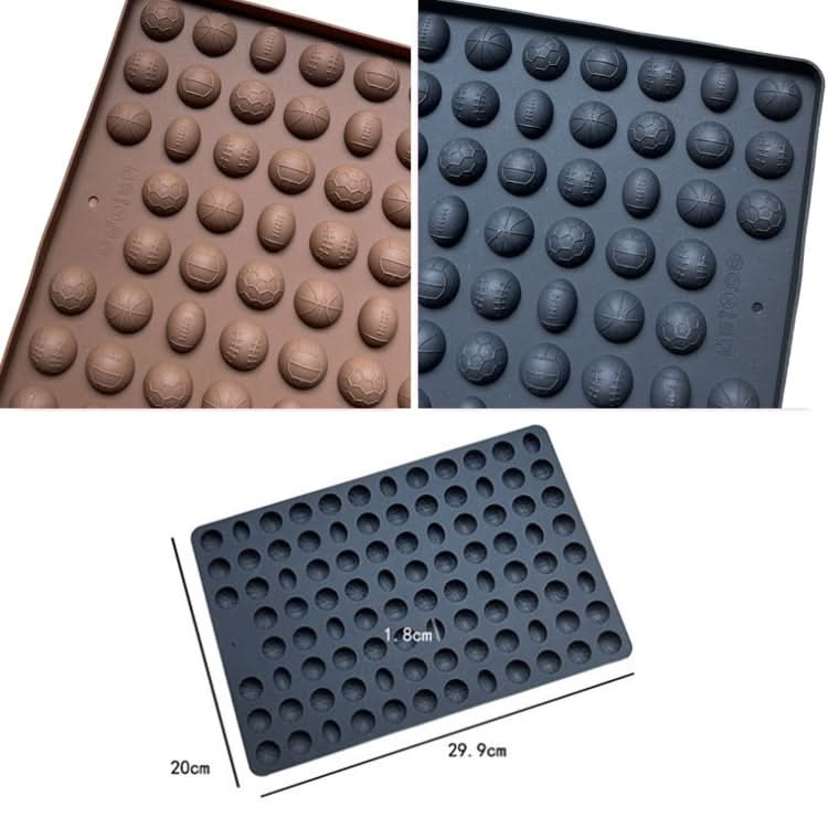 94-Cavity Sport Balls Silicone Molds For Making Fondant Cake Chocolate Candy Cookie Treat-Reluova