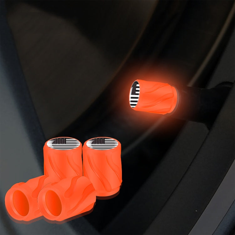 4pcs /Set Luminous Car Motorcycle Tire Modified Valve Cap