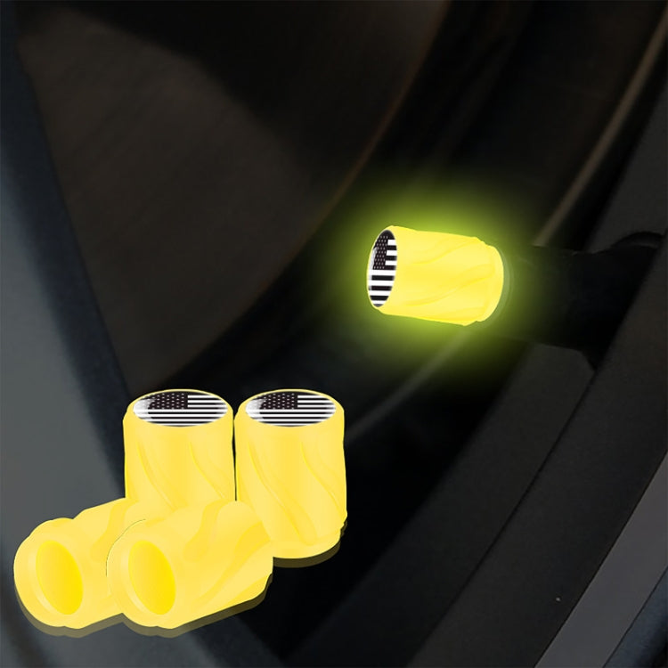 4pcs /Set Luminous Car Motorcycle Tire Modified Valve Cap