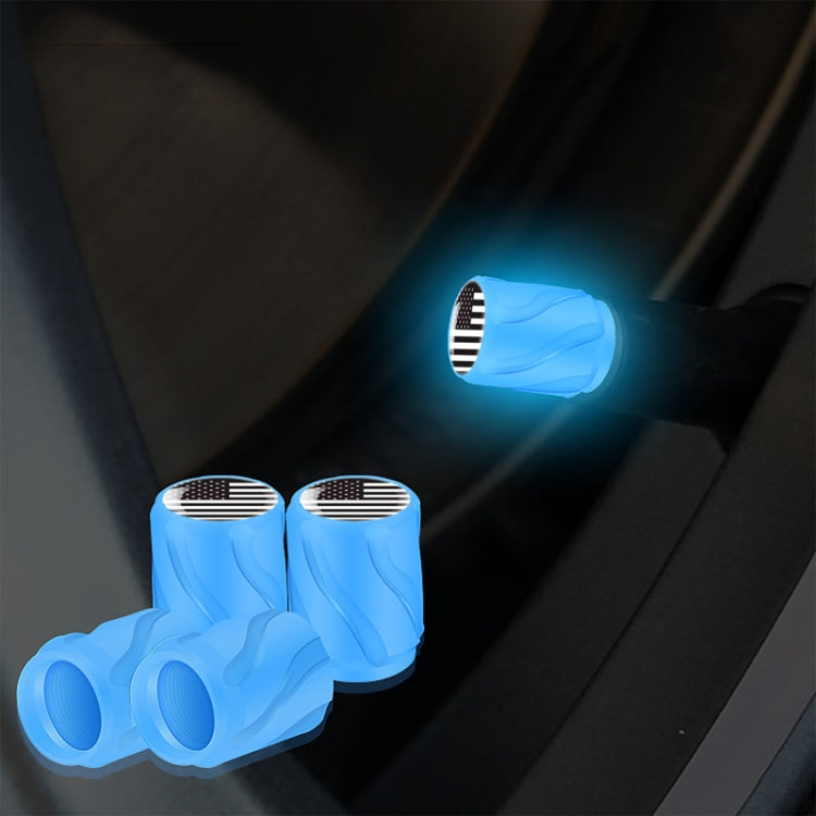 4pcs /Set Luminous Car Motorcycle Tire Modified Valve Cap