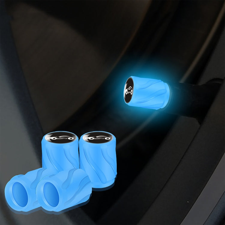 4pcs /Set Luminous Car Motorcycle Tire Modified Valve Cap