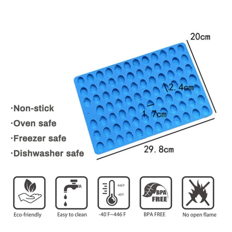 83-Cavity Mini Easter Egg Silicone Molds For Making Pet Treats, Fondant, Cake, Chocolate, Candy, And Cookies-Reluova