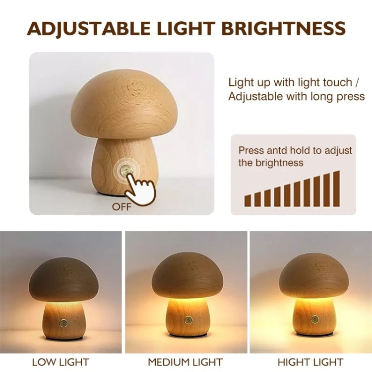 Mushroom Shape Night Light Touch Control Dimmable Bedside Atmosphere Lamp My Store