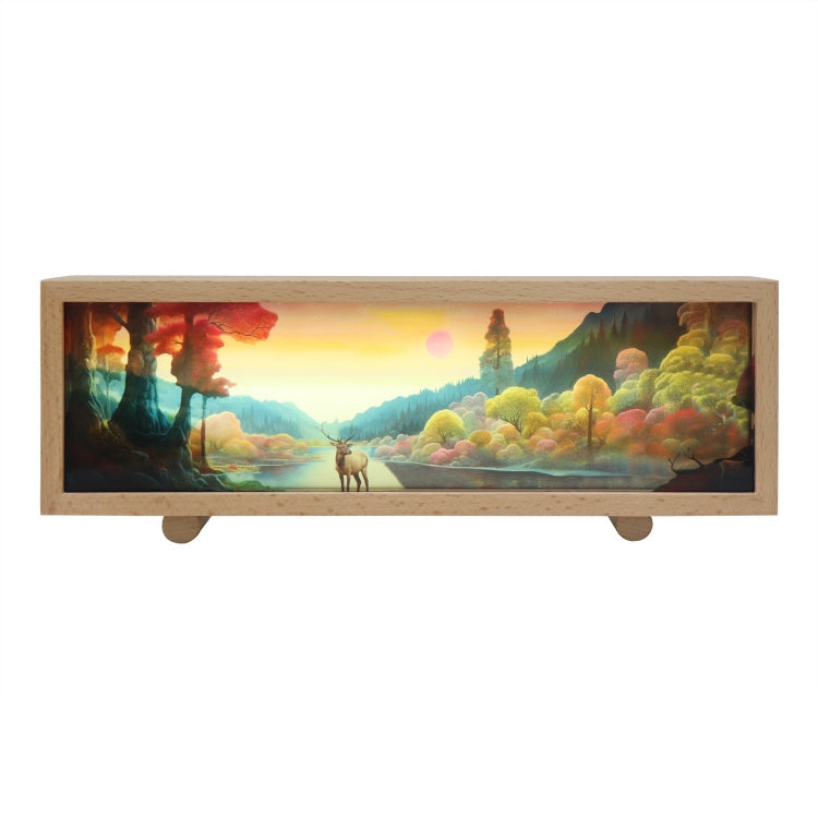 Touch Control Wooden Acrylic Atmosphere Lightbox Decoration Painting Night Light My Store