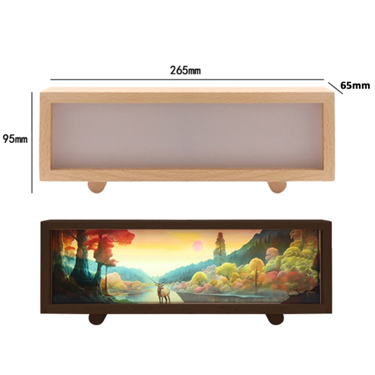 Touch Control Wooden Acrylic Atmosphere Lightbox Decoration Painting Night Light My Store