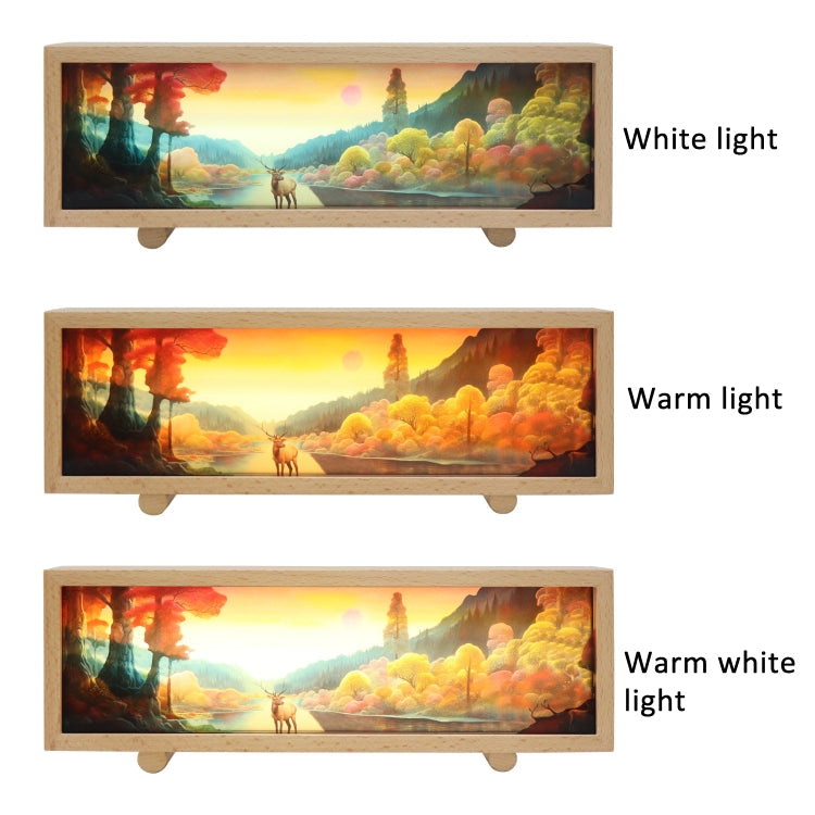 Touch Control Wooden Acrylic Atmosphere Lightbox Decoration Painting Night Light My Store