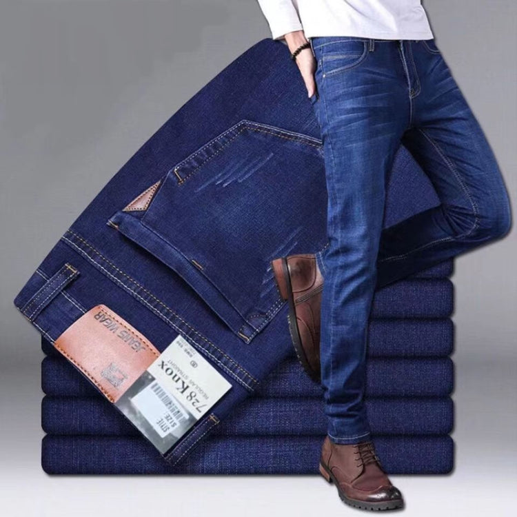 Men Business Casual Workwear Jeans Stretch Loose Straight Leg Jeans My Store