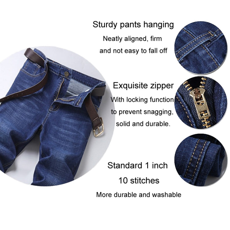 Men Business Casual Workwear Jeans Stretch Loose Straight Leg Jeans My Store