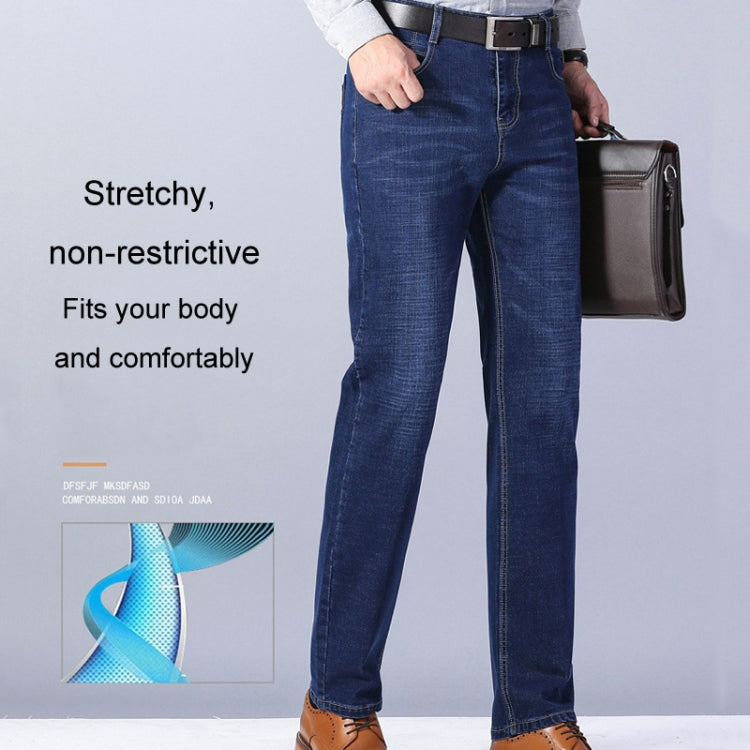 Men Business Casual Workwear Jeans Stretch Loose Straight Leg Jeans My Store