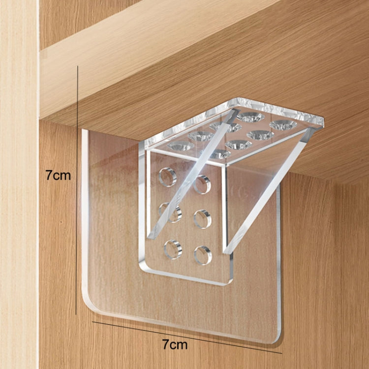 4pcs Partition Bracket No Punch Right Angle Laminate Shelf Wardrobe Partition Board Fixing Holder