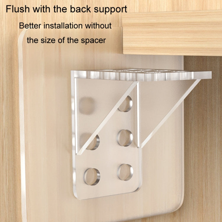 4pcs Partition Bracket No Punch Right Angle Laminate Shelf Wardrobe Partition Board Fixing Holder