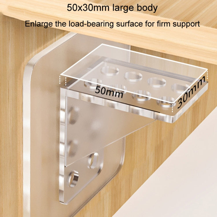 4pcs Partition Bracket No Punch Right Angle Laminate Shelf Wardrobe Partition Board Fixing Holder