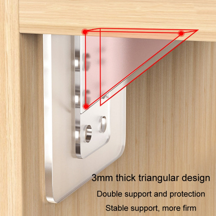 4pcs Partition Bracket No Punch Right Angle Laminate Shelf Wardrobe Partition Board Fixing Holder