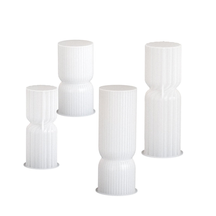 DIY Geometric Cylinder Vertical Stripe Candle Silicone Mold Resin Ornaments Mold My Store