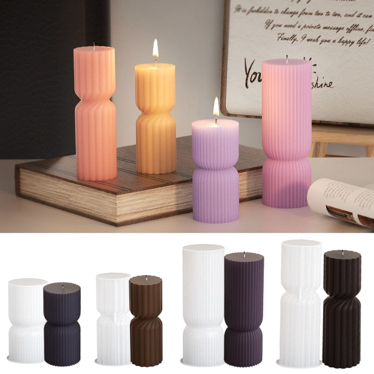 DIY Geometric Cylinder Vertical Stripe Candle Silicone Mold Resin Ornaments Mold