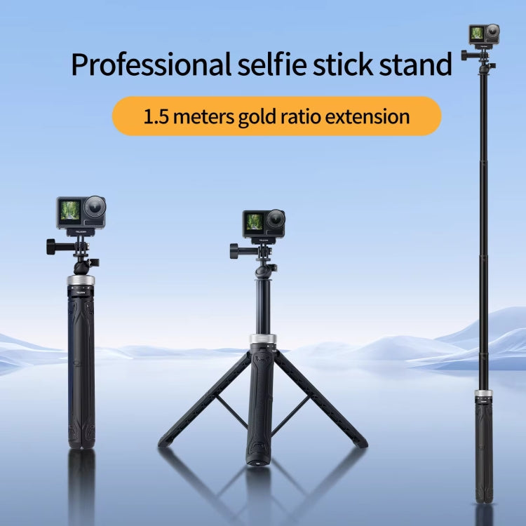 TELESIN 360 Degree Rotation 1.5m Selfie Stick Foldable Tripod For GoPro Hero / Insta360 /  DJI Osmo Action My Store