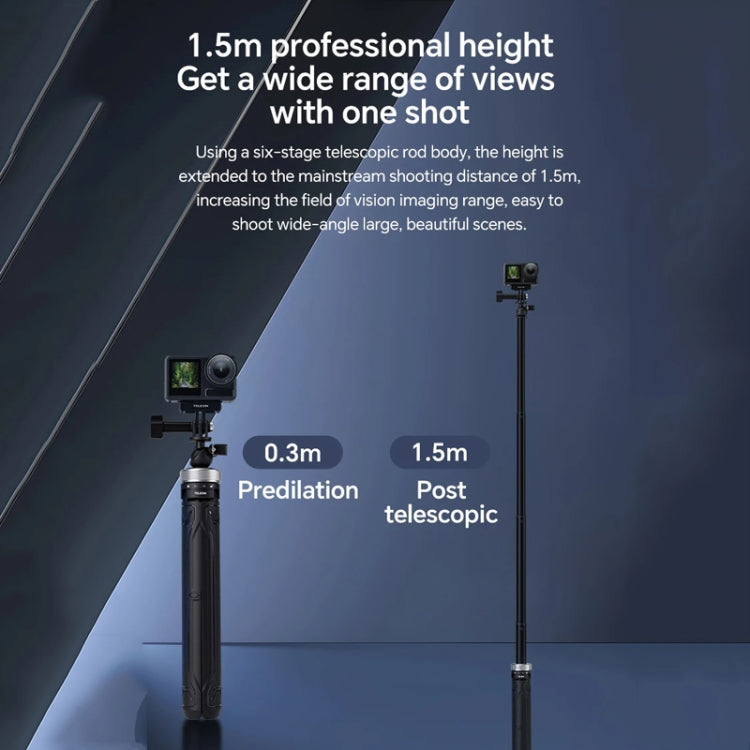 TELESIN 360 Degree Rotation 1.5m Selfie Stick Foldable Tripod For GoPro Hero / Insta360 /  DJI Osmo Action My Store