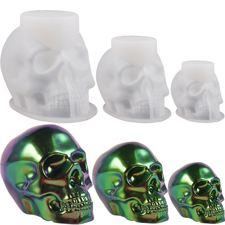 DIY Epoxy Candle Skull Keychain Pendant Silicone Mold Halloween Ornaments Mold