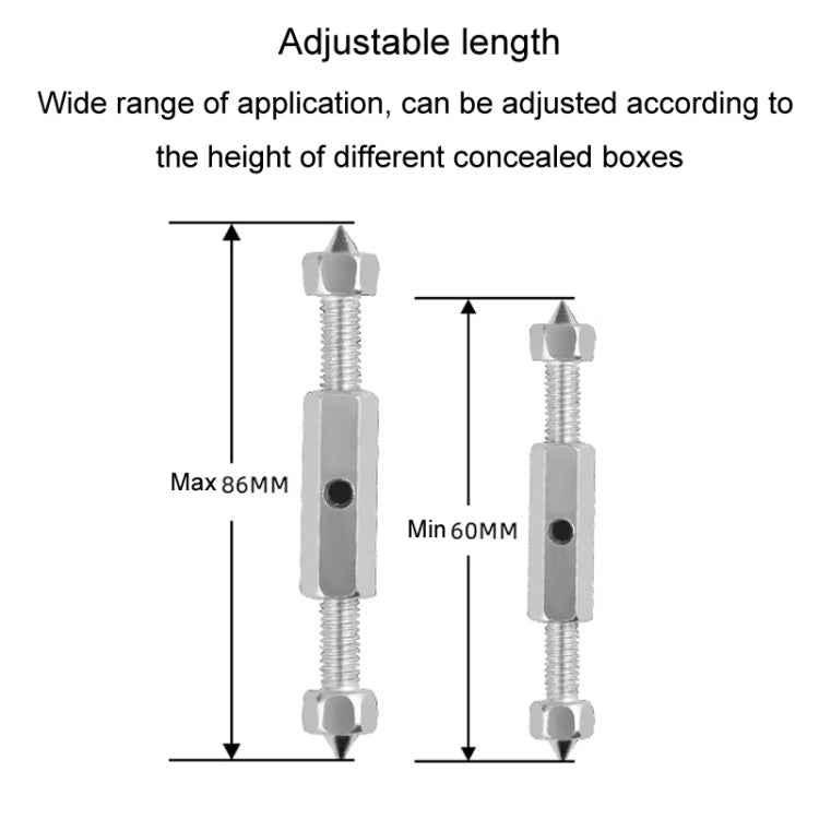 10pcs Universal Wire Concealed Box Repairer Switch Socket Base Box Repair Support Rod Fixing Tool