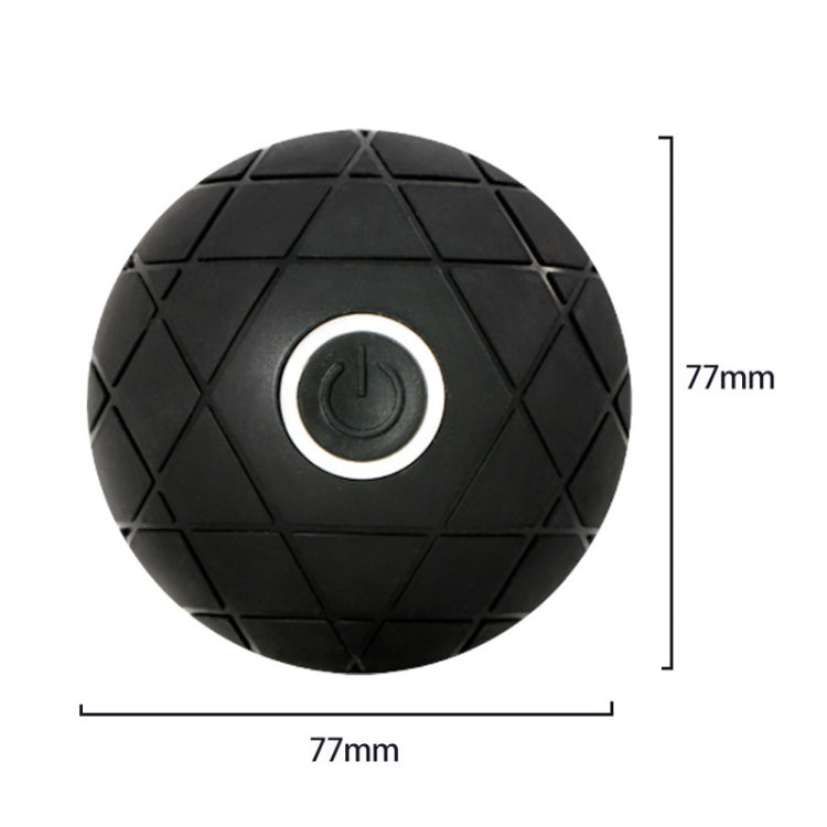 3D Vibrating Yoga Ball Muscle Relaxation Massage Fitness Ball Rechargeable Handheld Silicone Massage Ball(Black)-Reluova