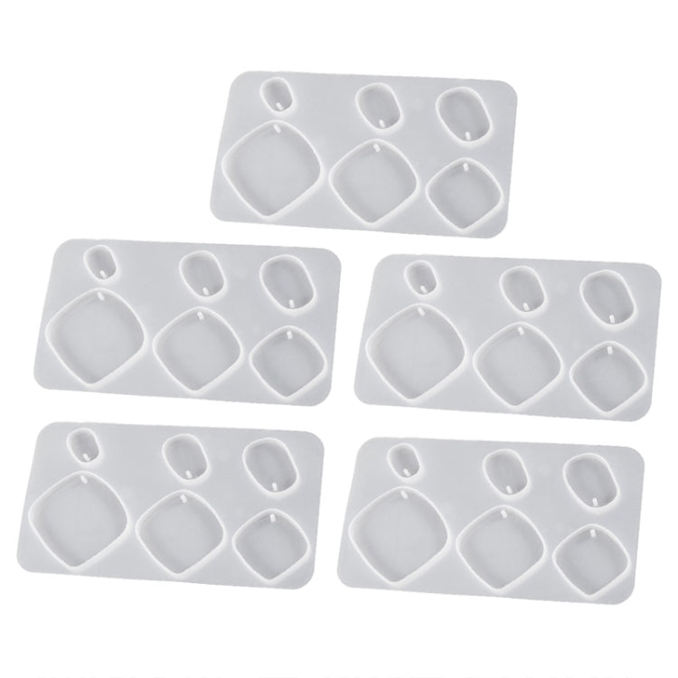 5pcs DIY Crystal Epoxy Earrings Silicone Mold Pendant Jewelry Mold