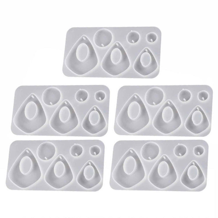 5pcs DIY Crystal Epoxy Earrings Silicone Mold Pendant Jewelry Mold