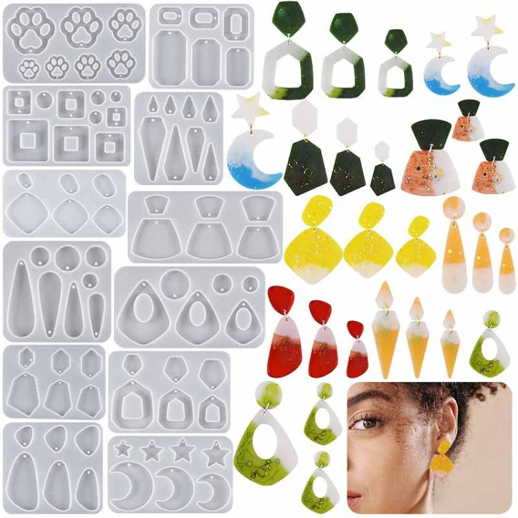 5pcs DIY Crystal Epoxy Earrings Silicone Mold Pendant Jewelry Mold My Store