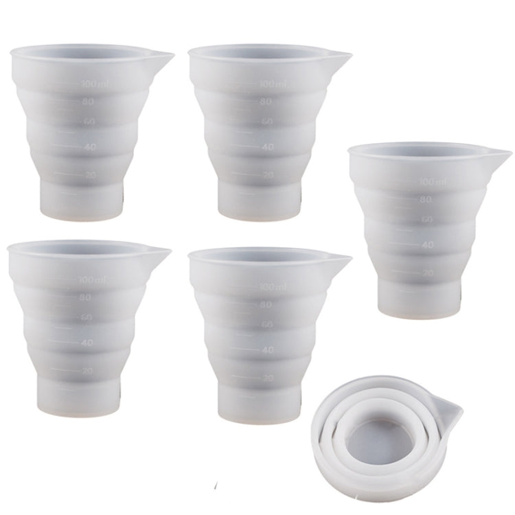 Folding DIY Epoxy Measuring Cup Silicone Mold Candle Plaster Glue Mixing Cup My Store