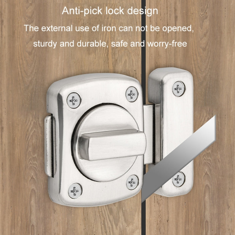 Stainless Steel Rotate Bolt Latch Anti-Theft Security Bathroom Door Lock Spring Latch My Store