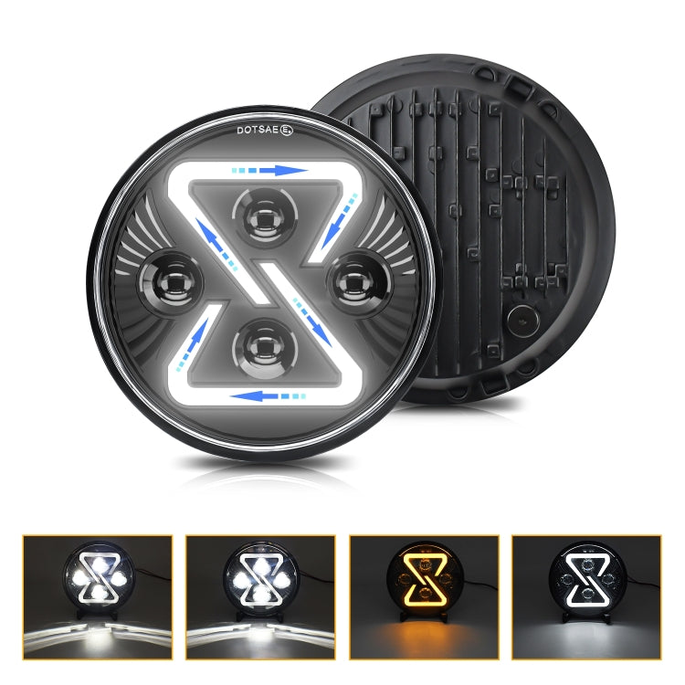 7 Inch 8-shaped Gradient Angel Eye Car Headlights For Wrangler