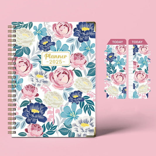 A5 2025 English Coil Calendar Notebook Diary Work Plan Book My Store