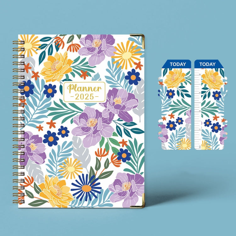 A5 2025 English Coil Calendar Notebook Diary Work Plan Book My Store