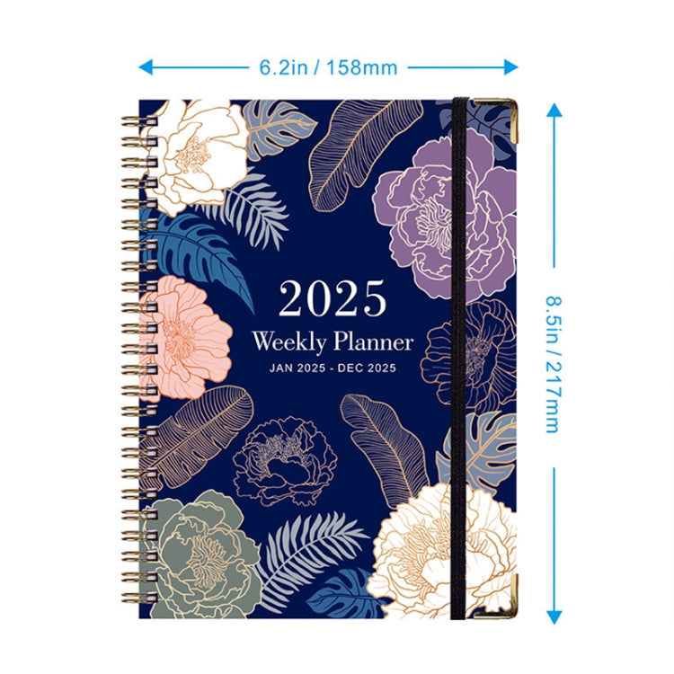 A5 2025 English Coil Calendar Notebook Diary Work Plan Book My Store