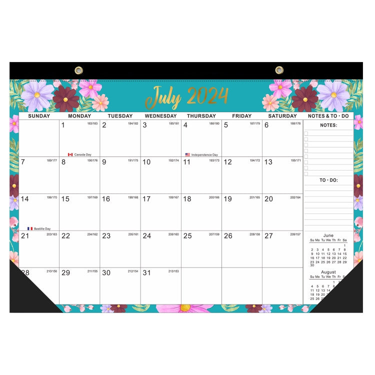 English Wall Calendar 18 Months Countdown English Desktop Minimalist Desk Calendar