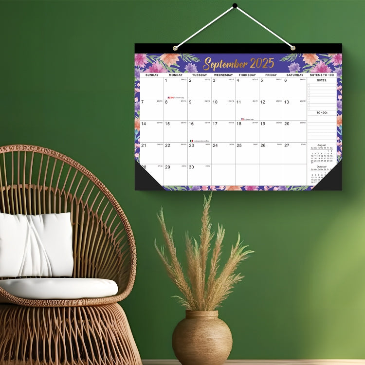 English Wall Calendar 18 Months Countdown English Desktop Minimalist Desk Calendar