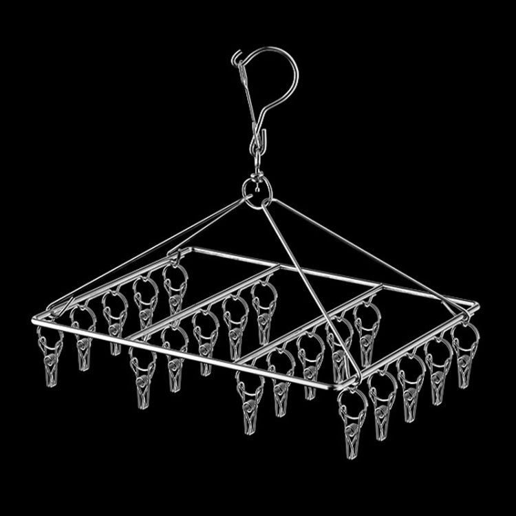 Square Socks Drying Hanger Stainless Steel Multifunctional Windproof Drying Rack My Store