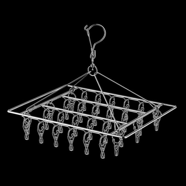 Square Socks Drying Hanger Stainless Steel Multifunctional Windproof Drying Rack