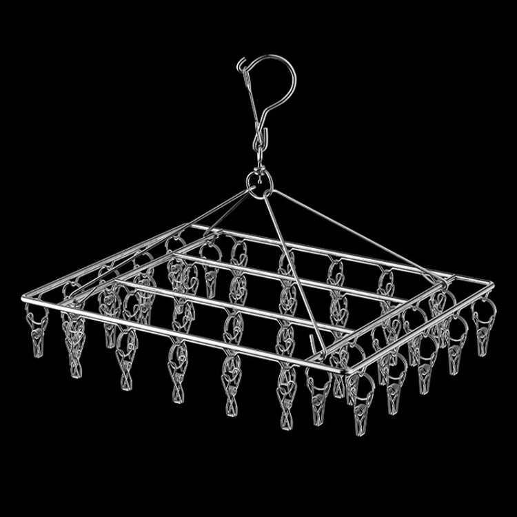 Square Socks Drying Hanger Stainless Steel Multifunctional Windproof Drying Rack