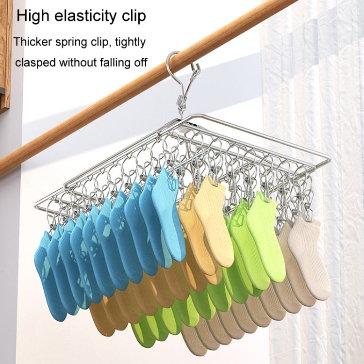 Square Socks Drying Hanger Stainless Steel Multifunctional Windproof Drying Rack