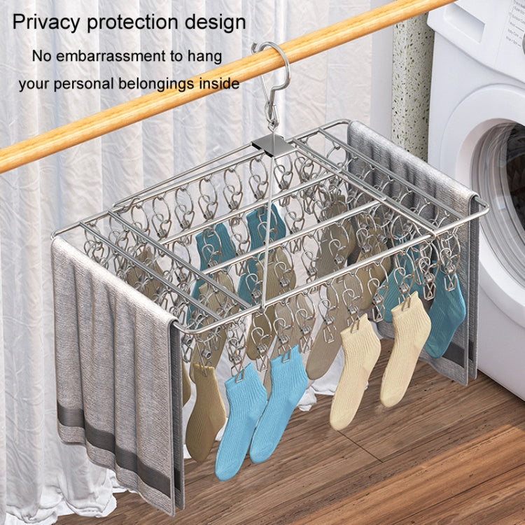 Square Socks Drying Hanger Stainless Steel Multifunctional Windproof Drying Rack