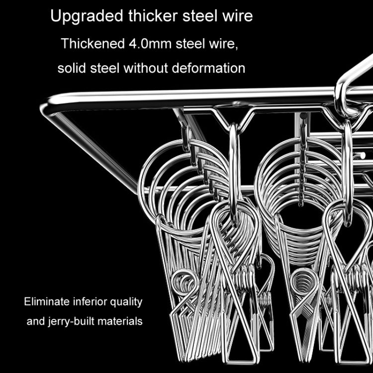 Square Socks Drying Hanger Stainless Steel Multifunctional Windproof Drying Rack My Store