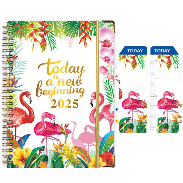 2025 English Notebook A5 Coil Notepad 365 Day Work Schedule Diary-Reluova