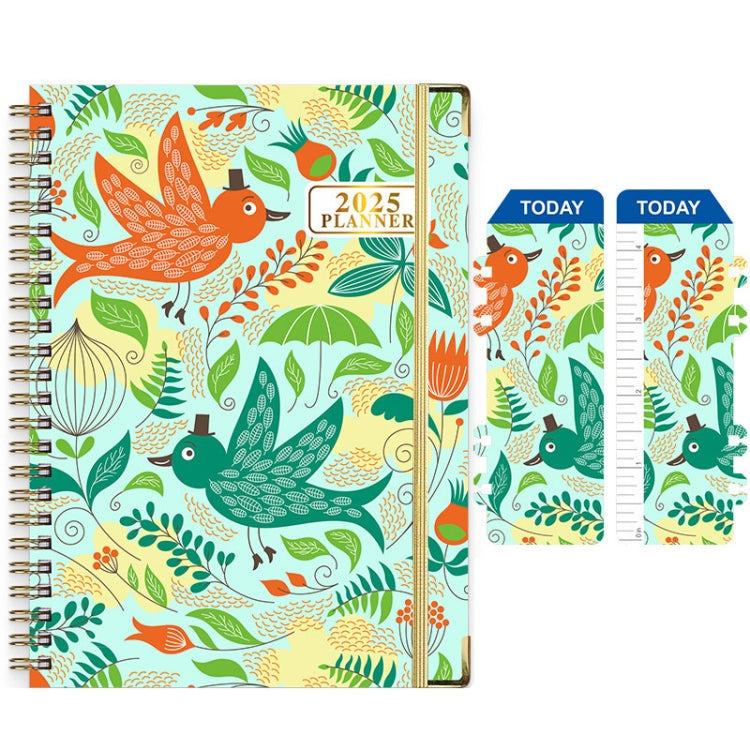 2025 English Notebook A5 Coil Notepad 365 Day Work Schedule Diary-Reluova