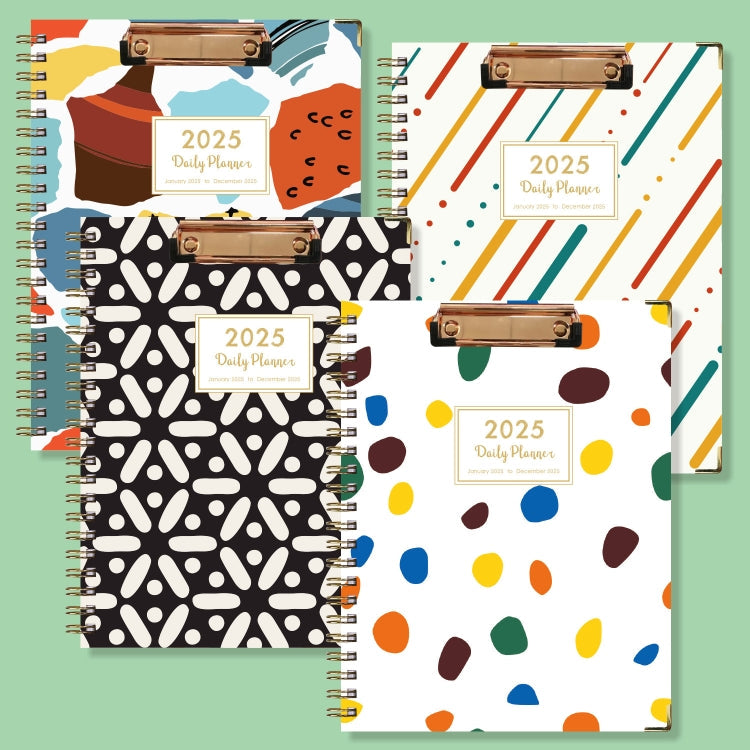 January-December 2025 Board Clip A4 English Notebook Coil Diary Planner My Store