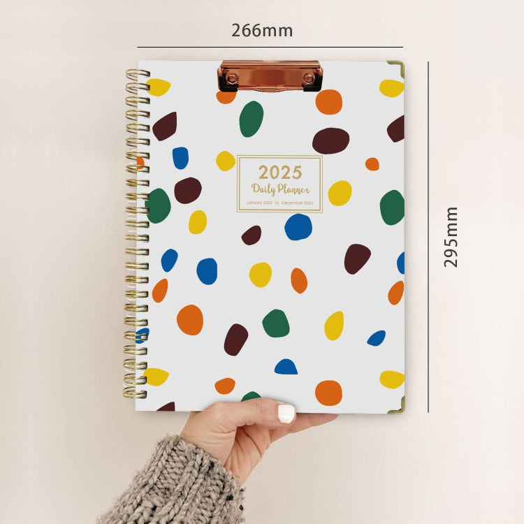 January-December 2025 Board Clip A4 English Notebook Coil Diary Planner My Store