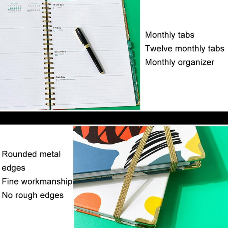 January-December 2025 Board Clip A4 English Notebook Coil Diary Planner My Store